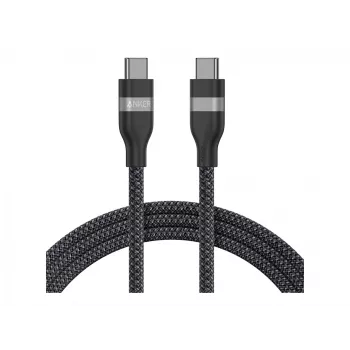 USB-C na USB-C kábel Anker A82E2 — USB 2.0, 0,9 m, čierna
