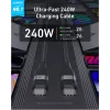 USB-C na USB-C kábel Anker A82E2 — USB 2.0, 1,8 m, čierny