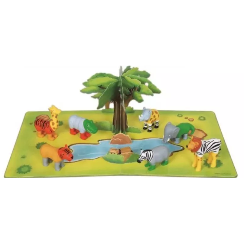 Detská hračka MALIK Magnetic Mini Animals džungľa model 62323 — sada magnetických zvieratiek