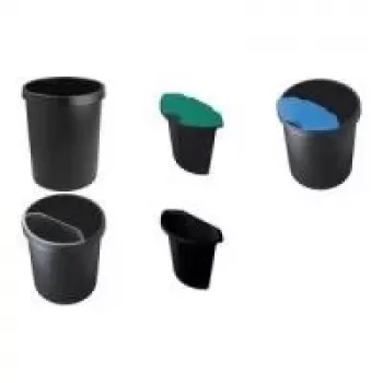 Helit odpadkový kôš 45 litrov červený plast s obvodovou rukoväťou