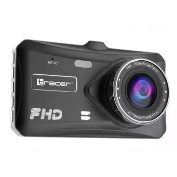 Dashcam TRACER 4TS Full HD Dual-Channel-Dashcam, 2 MP hlavná kamera, 0,4 MP vnútorná kamera, 140°/60° uhol, 4 palcový IPS displej, 150 mAh batéria, hliníkové puzdro, parkovací asistent