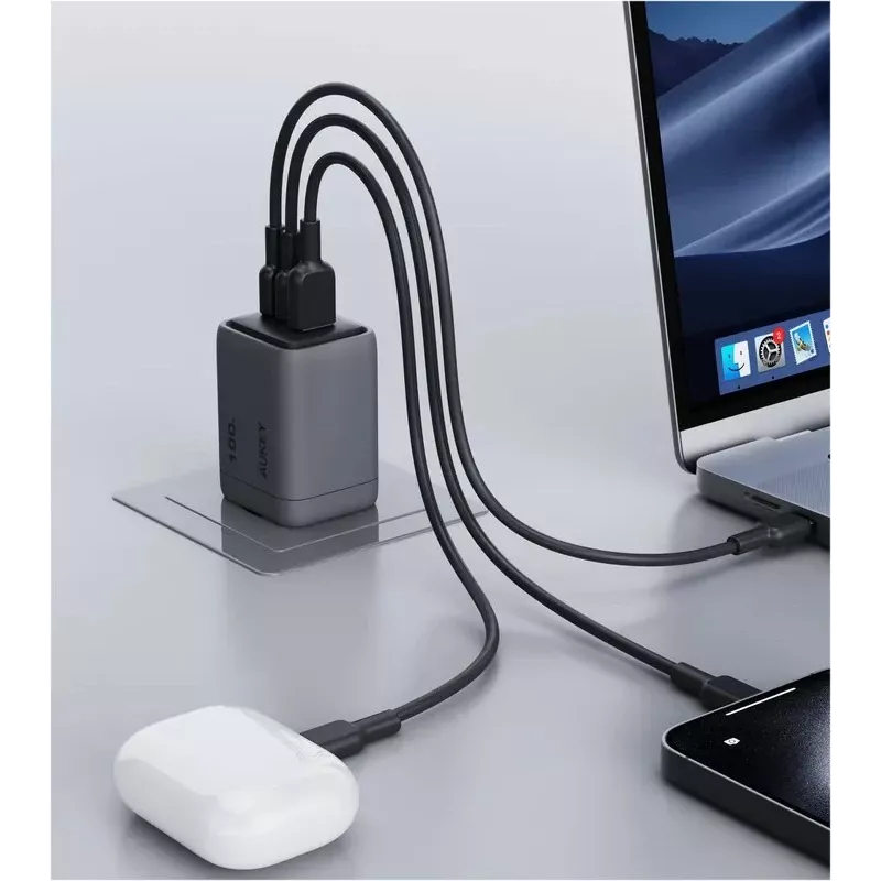 Comet Mix 3 nástenná nabíjačka PA-C5 3xUSB (2xUSB-C a 1xUSB-A) 100W 5A QC5.0 PD3.0 AFC PPS FCP SCP