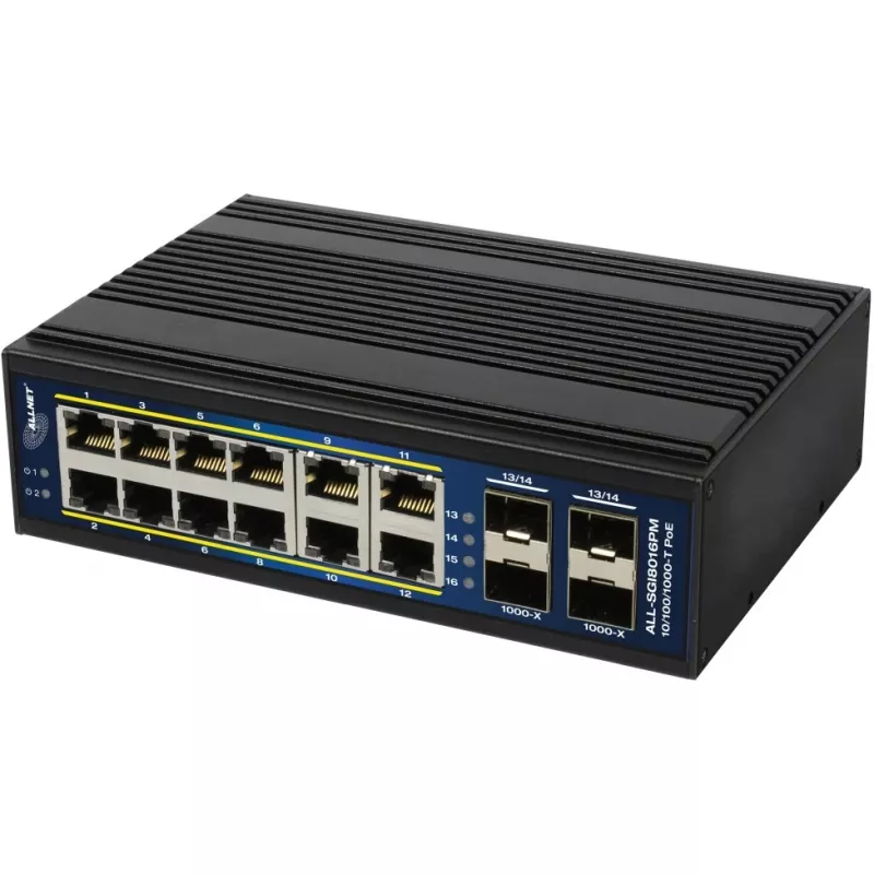 Spravovaný switch ALLNET ALL-SGI8016PM L2+/L3 12x Gigabit Ethernet PoE