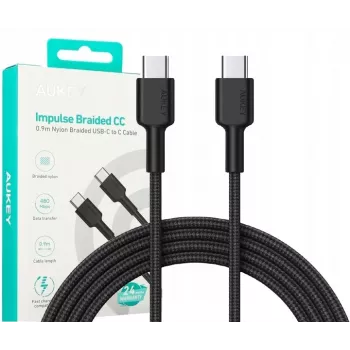 USB-C kábel Aukey CB-CD45 0,9 m – USB Type-C na USB-A, podpora Quick Charge
