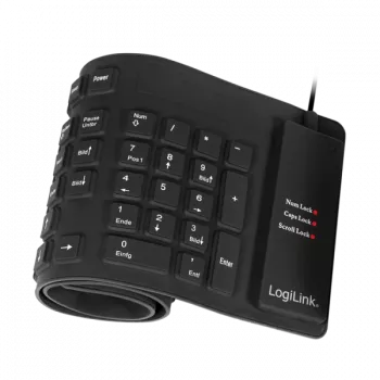 Klávesnica LogiLink ID0019A univerzálna USB QWERTZ nemecká čierna