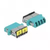 Optický vláknový konektor DeLOCK 86905 LC Quad konektor samica na LC Quad konektor samica Multimode aqua
