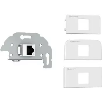 Kindermann 7456000526 RJ-45 sivá - biela zásuvka (7456000526)