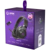 Lorgar Noah 702 (LRG-GHS702) bezdrôtový herný headset, Bluetooth 5.3, USB prijímač, 3,5 mm AUX, 40 mm meniče, 1000 mAh, RGB, čierny