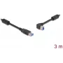 DeLOCK USB kábel Type-A samec na Type-B samec 90° doľava zahnutý 3 m