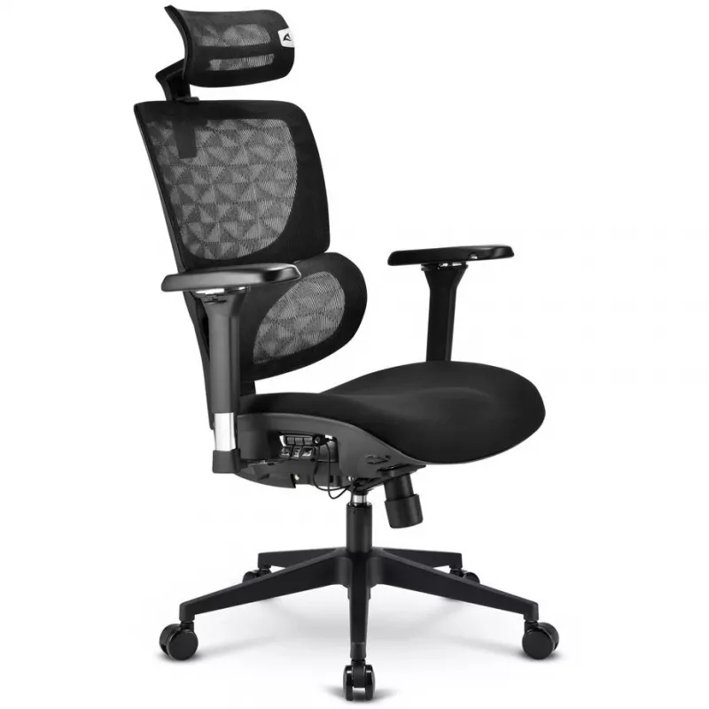 Kancelárska stolička Sharkoon OfficePal C40 — čierna, ergonomický dizajn, výškovo nastaviteľná