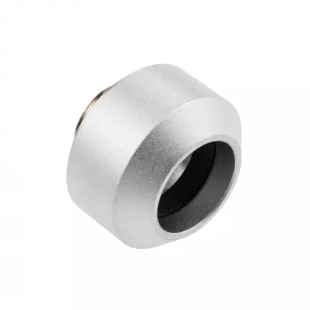 Skrutkové spojenie pre hardtube 14 mm OPTIMUS — kovový konektor pre kvapalinové chladenie PC, strieborný