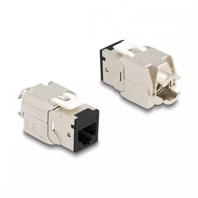 DeLOCK 88118 Keystone modul plochý čierny RJ-45 10 kusov