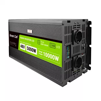 LCD menič 48V 5000W/10000W čistá sínusoida s displejom