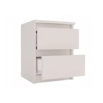 Nočný stolík top e shop MALWA M2 KASZMIR — 2 zásuvky, drevotrieska, kašmír, 300×300×400 mm
