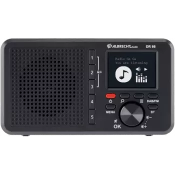 Albrecht DR 86 malé seniorské digitálne rádio DAB+/UKV, čierne (27861)