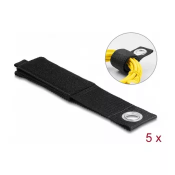 DeLOCK Heavy-Duty suchý zips 508x50mm čierny 5 ks