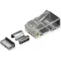 ROLINE RJ45 konektor samec Cat.6A nechránený + insert 10 ks (21.17.3098)
