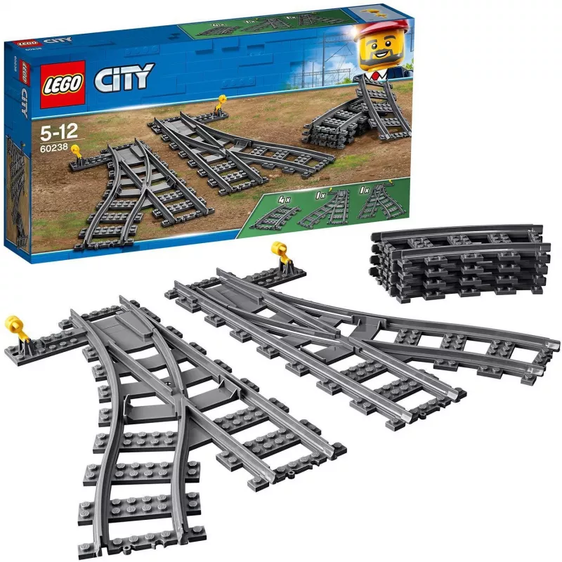 Stavebnica LEGO City 60238 – výhybka a príslušenstvo pre stavebnice