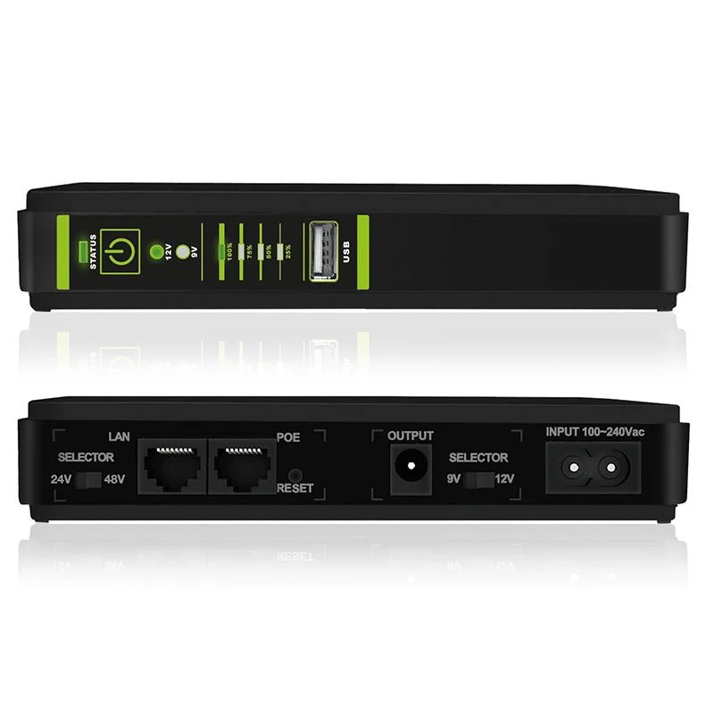 Tecnoware ERA PLUS DC FGCERAPLDC252 UPS pre jednosmerný prúd, 9/12 V DC, PoE 24/48 V DC, USB 5 V DC, 8800 mAh
