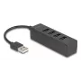 USB hub DeLOCK 64334 Type-A 480 Mbit/s čierny