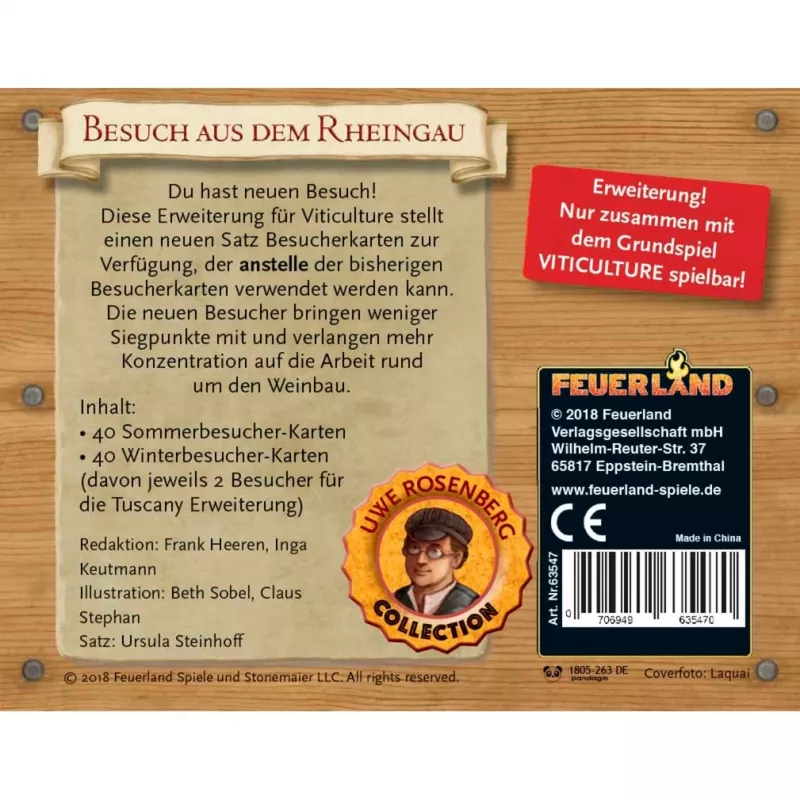 Viticulture: Besuch aus dem Rheingau, rozšírenie stolovej hry