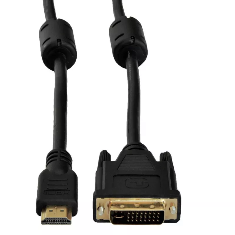 Akyga AK-AV-11 HDMI na DVI-D kábel (24+1), 1,8 m, čierny