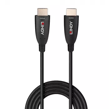 Lindy 10m sklolaminátový hybridný HDMI 8K60 kábel, 10 m, HDMI Type-A (štandard), HDMI Type-A (štandard), 48 Gbit/s, čierna