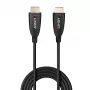Lindy 10m sklolaminátový hybridný HDMI 8K60 kábel, 10 m, HDMI Type-A (štandard), HDMI Type-A (štandard), 48 Gbit/s, čierna