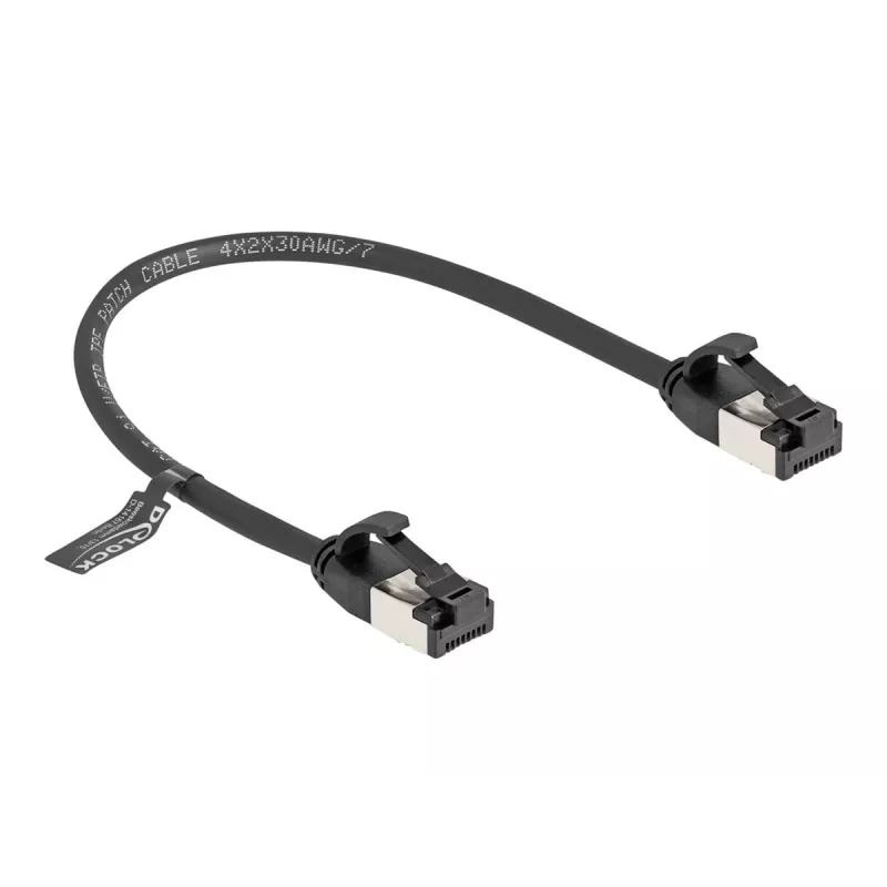 Sieťový kábel DeLOCK RJ45 kábel konektor samec na konektor samec Cat.8.1 0,25 m čierny