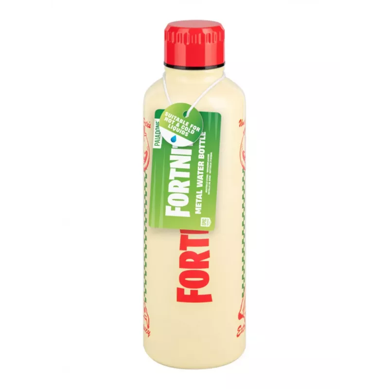Športová fľaša Paladone Fortnite Metal PP14736FO 500 ml, kovový povrch, skrutkovací uzáver