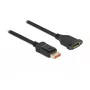 DisplayPort predlžovací kábel panelová montáž DeLOCK 87098 8K 60 Hz 3 m