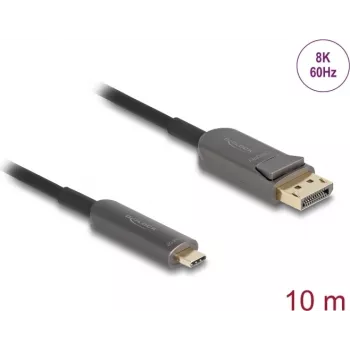 Aktívny optický kábel DELOCK USB-C na DisplayPort 10 m (model 81605)