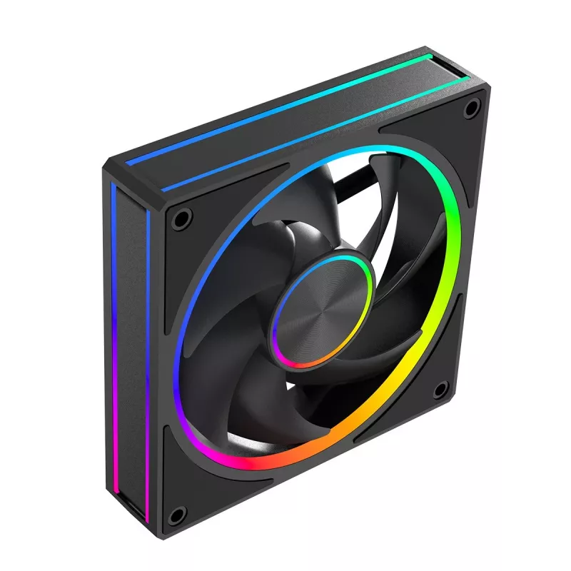 Skriňový ventilátor MODECOM VOLCANO LOOP 120 ARGB, 120 mm, PWM, 400–1400 ot/min, čierny