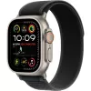 Remienok Apple 49mm čierny Trail Loop M/L Natural Titanium Finish
