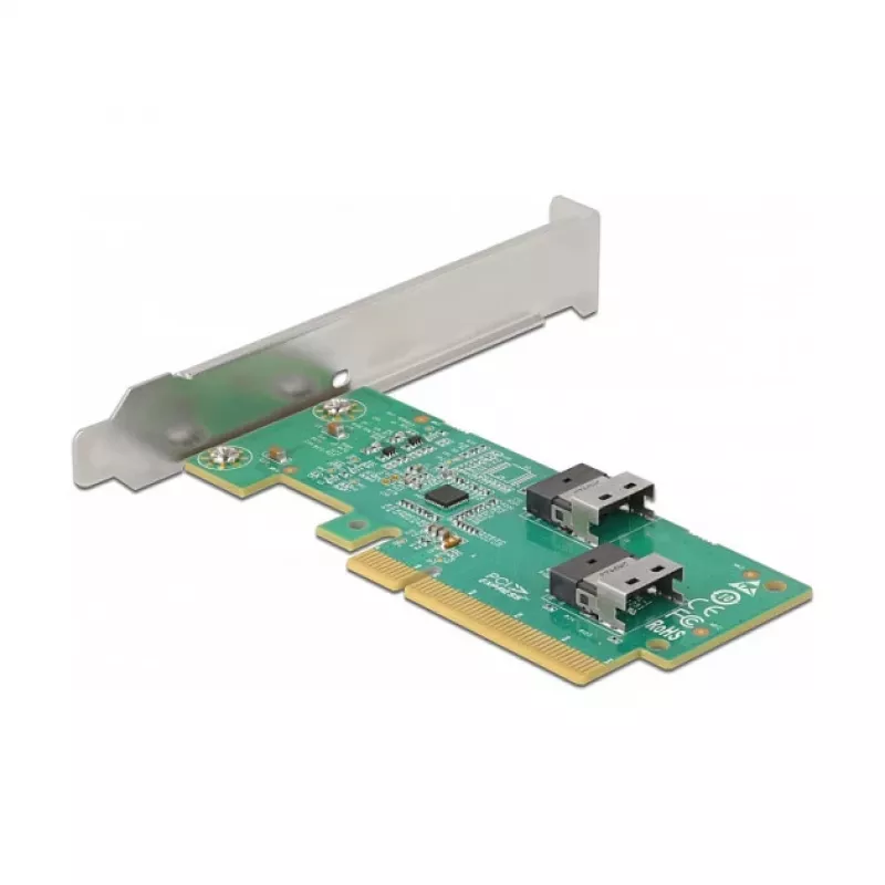 DeLOCK PCI Express 4.0 x8 karta na 2 x interné SFF-8654 4i NVMe Low Profile