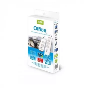 OFFICE PLUS 7 zásuviek 250 V biela (T/LZ06-OFP018/0000) - Ever