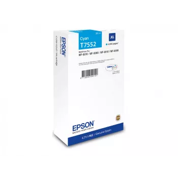 Atramentová kazeta Epson C13T75524N (originálna, XL vysoká výťažnosť) cyan pre WF-8XXX sériu