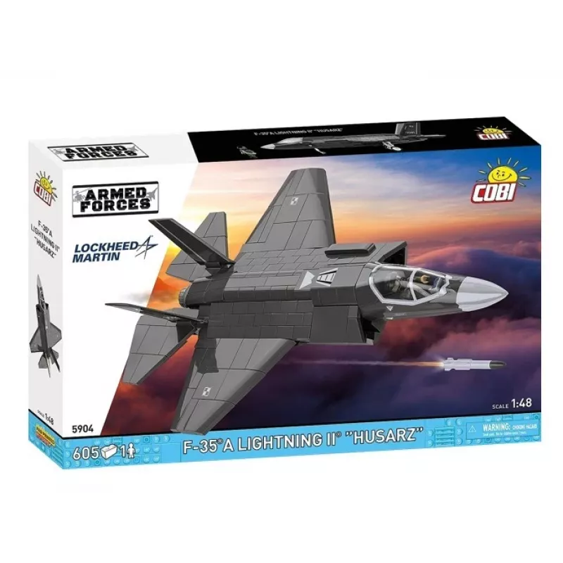 Stavebnica Cobi F-35A Lightning II — 605 dielov, model v mierke