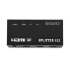 HDMI video rozbočovač SAVIO CL-42 — 2x HDMI výstupy, 1920x1080, 36-bitová farba, kovové puzdro, 5V/1A