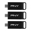 PNY Elite 128 GB USB-C 3.2 Gen 1 USB kľúč, balenie 3 ks (Retail)