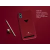 Zadný kryt s priehradkou na karty VixFox pre Samsung S9 — rubínovo červené ochranné puzdro s priehradkou na karty