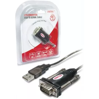 UNITEK Y-105 sériový kábel čierna 1,5 m USB Type-A DB-9