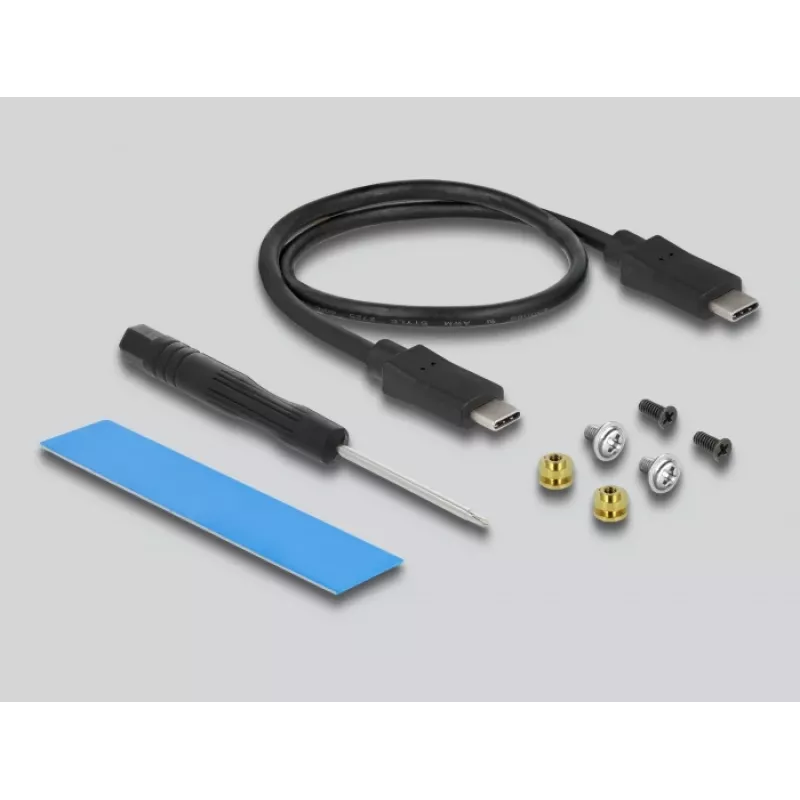 Puzdro na SSD DeLOCK externé USB Type-C combo puzdro pre M.2 NVMe PCIe alebo SATA SSD