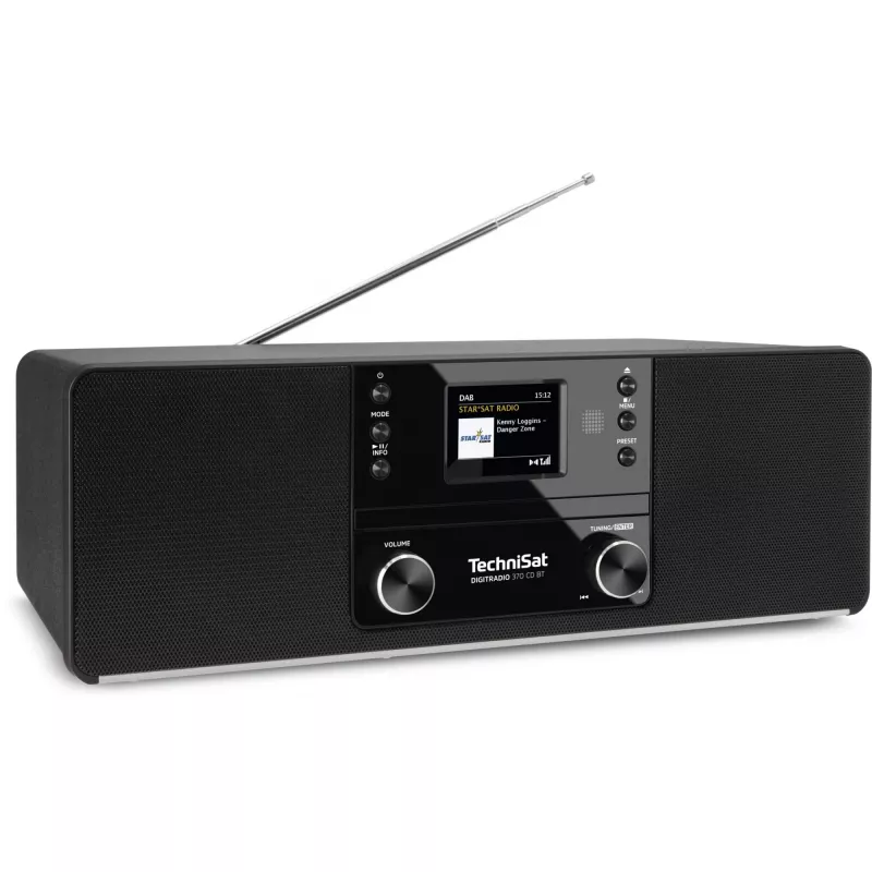 TechniSat DigitRadio 370 CD BT - audio systém - 2 x 5 Watt - čierny