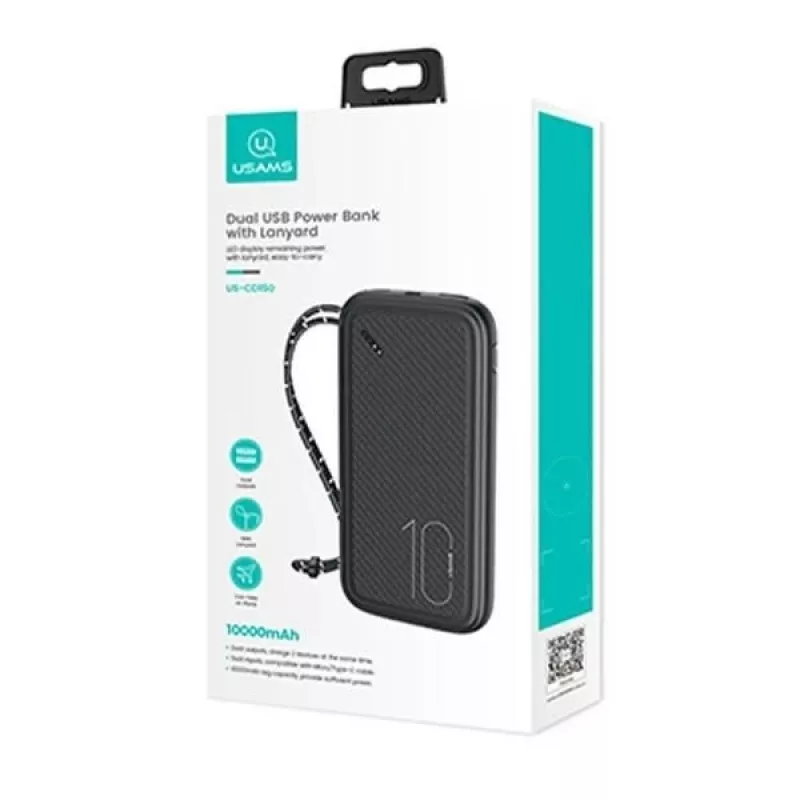 Prenosná powerbank USAMS PB56 10000 mAh 2x USB / USB-C / MicroUSB rýchle nabíjanie