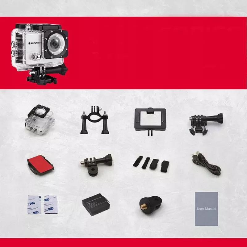 Športová akčná kamera AgfaPhoto Realimove AC5000 12 MP Full HD Wi‑Fi