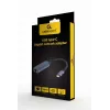 Sieťový adaptér Gembird A-USB3C-LAN-01 Type-C USB 3.2 Gen 1, Gigabit RJ-45, 0,15 m kábel, kovové puzdro, sivá/čierna