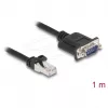 DeLOCK 64351 kábel CAN Bus konektor RJ45 na konektor D-Sub 9-pin, Cat.5e STP, 1 m, čierny