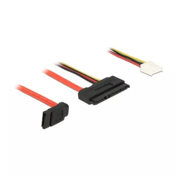 SATA kábel DeLOCK 0,3 m SATAIII 7p + Floppy 4p/SATAIII 22p