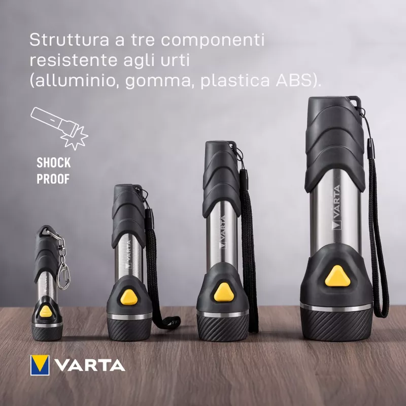 Ručná baterka Varta Day Light Multi LED F20 čierna strieborná žltá